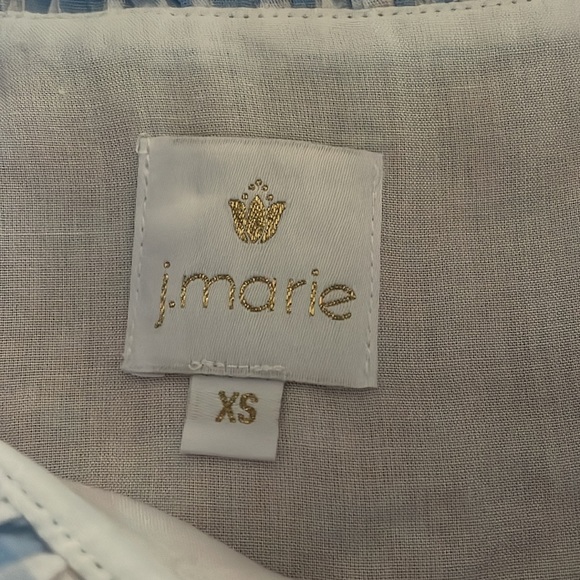 New J. Marie Rebel Ruffle Neck Blue and Red Gingham Dress size XS - Picture 14 of 16